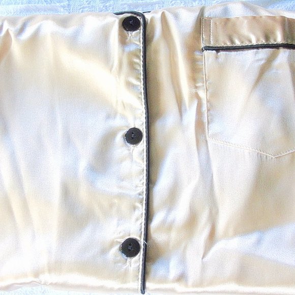 Pink Night Gown with Black Piping US Size Small - Picture 5 of 7